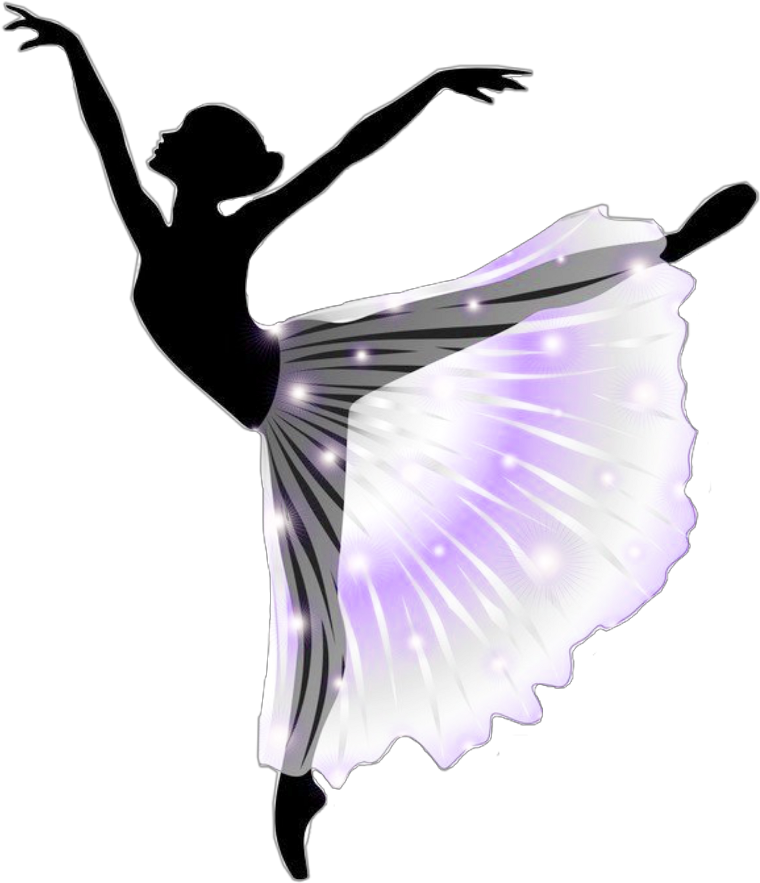 Ftestickers Dancer Ballerina Silhouette Sparkle Purple - Punte Danza Classica Colorate (1024x1024), Png Download