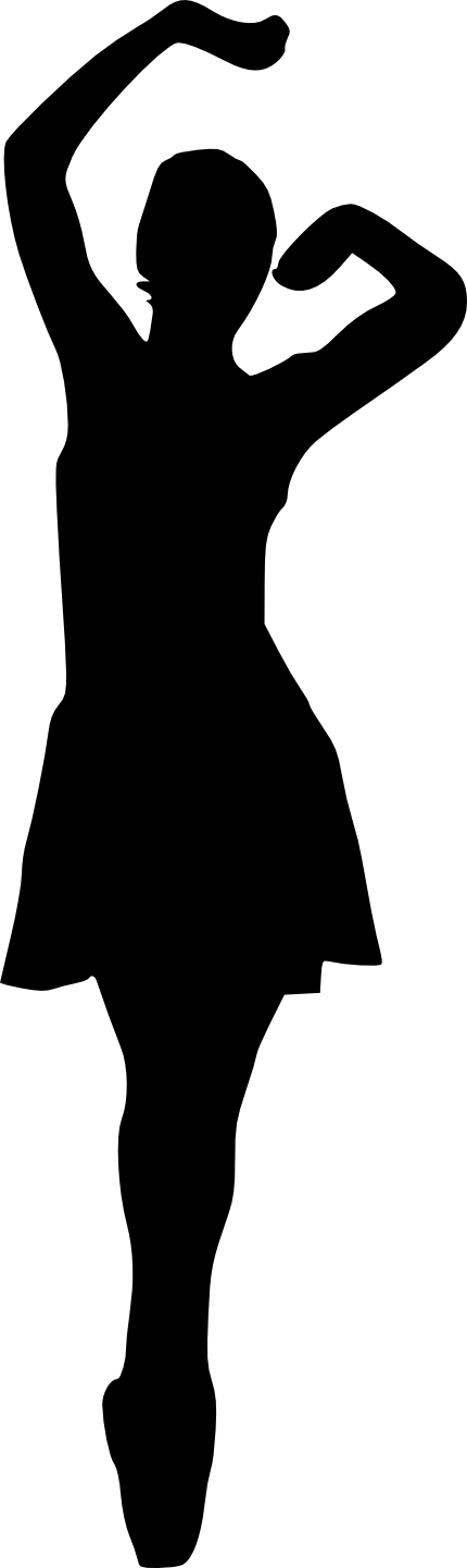20 Ballerina Silhouette - Portable Network Graphics (430x1440), Png Download