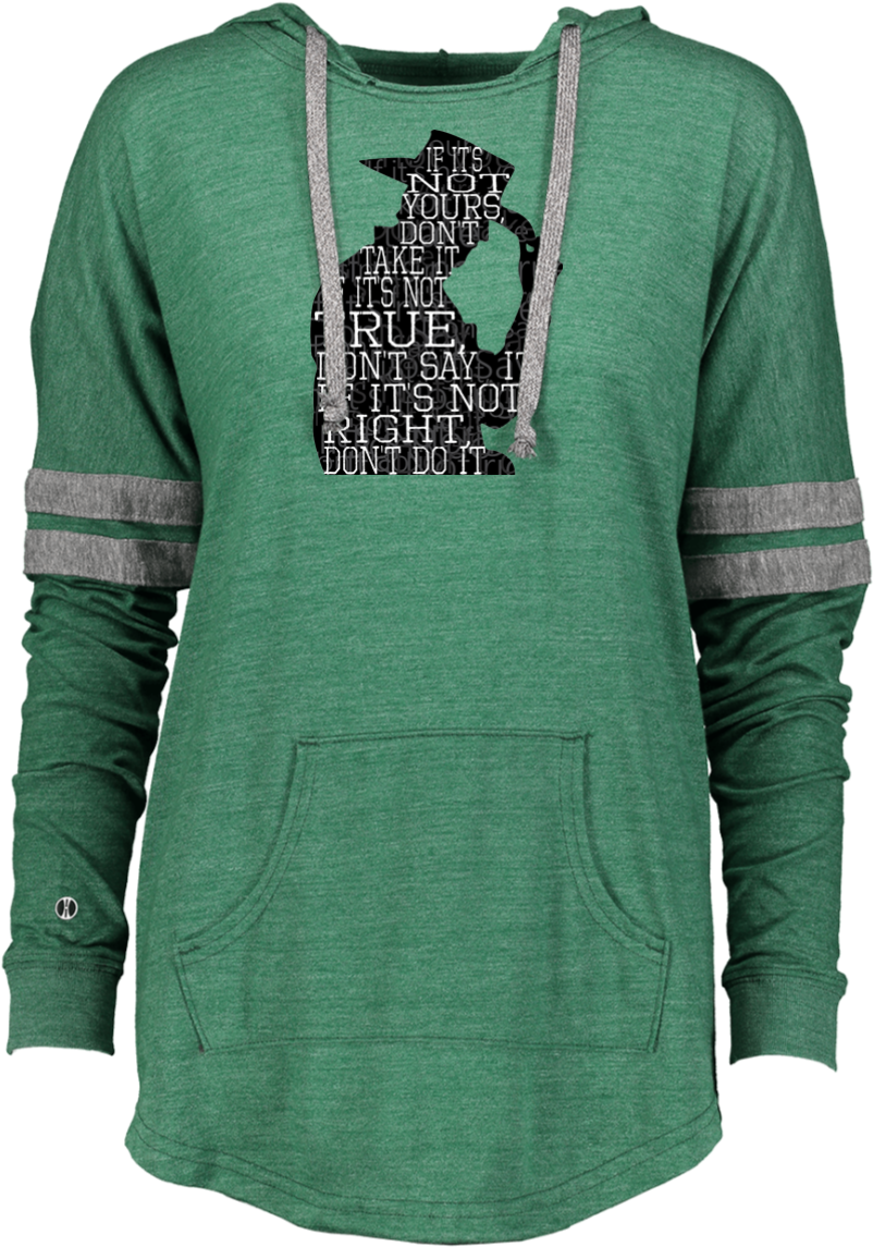 Cowboy Silhouette Black Ladies Hooded Low Key Pullover - Holloway Ladies' Hooded Low Key Pullover 229390 (1155x1155), Png Download