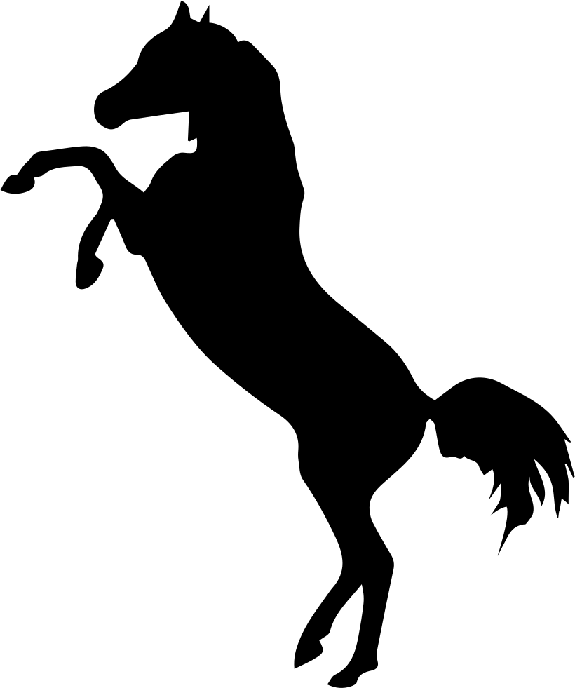 Cowboy Svg Horse Png - Caballo Parado En Dos Patas (820x981), Png Download