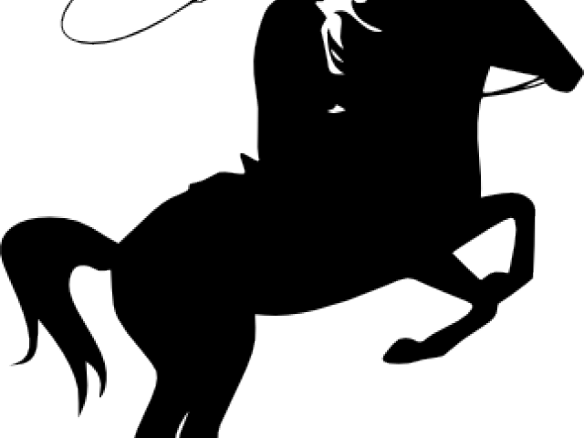 Cowboy Silhouette - Horse Roping Clip Art (640x480), Png Download