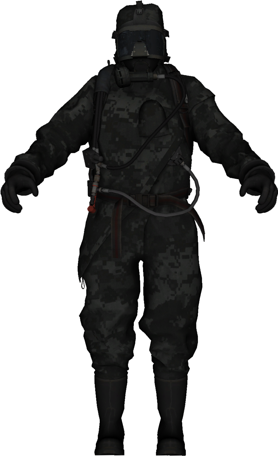 Hazmat Special Character Elite Model Codg - Black Ops Hazmat Suit (962x1566), Png Download