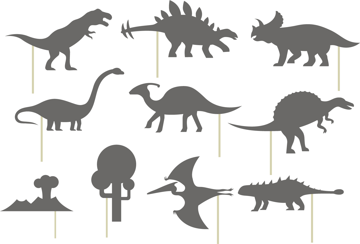 Dinosaurs Vector Shadow - Stegosaurus Silhouette (1478x1001), Png Download