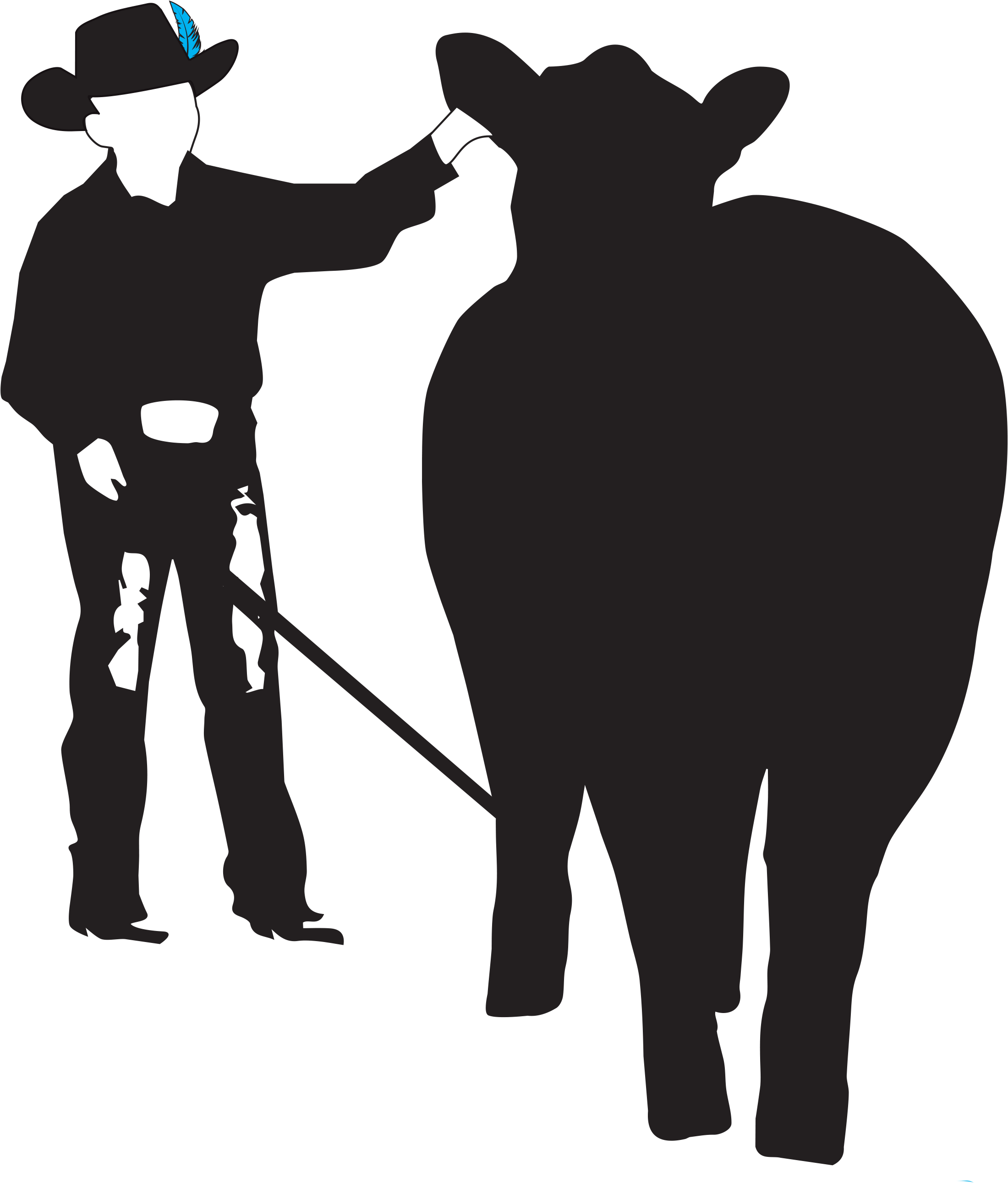 Cslc Silhouette - Steer Show Silhouette (2376x2674), Png Download