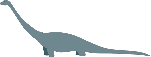 Long Tail Dinosaur (600x227), Png Download
