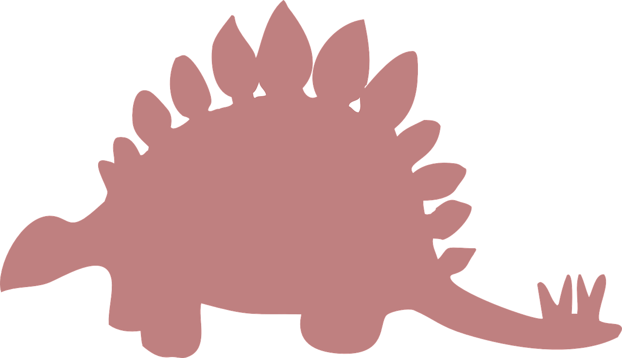 Dinosaurs Vector Stegosaurus - Stegosaurus Silhouette (1280x737), Png Download