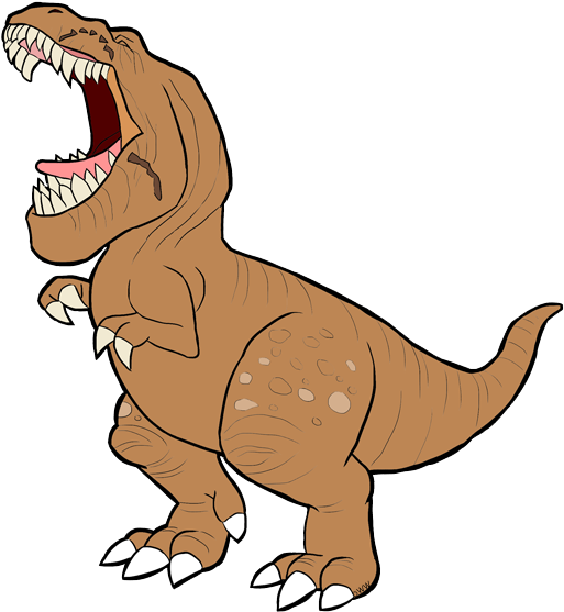 See Here Free Dinosaur Clipart Black And White Images - Dinosaur Clipart (525x577), Png Download