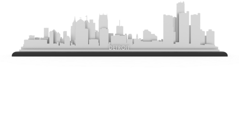 Detroit Stainless Steel Skyline - Detroit Stainless Steel (480x360), Png Download