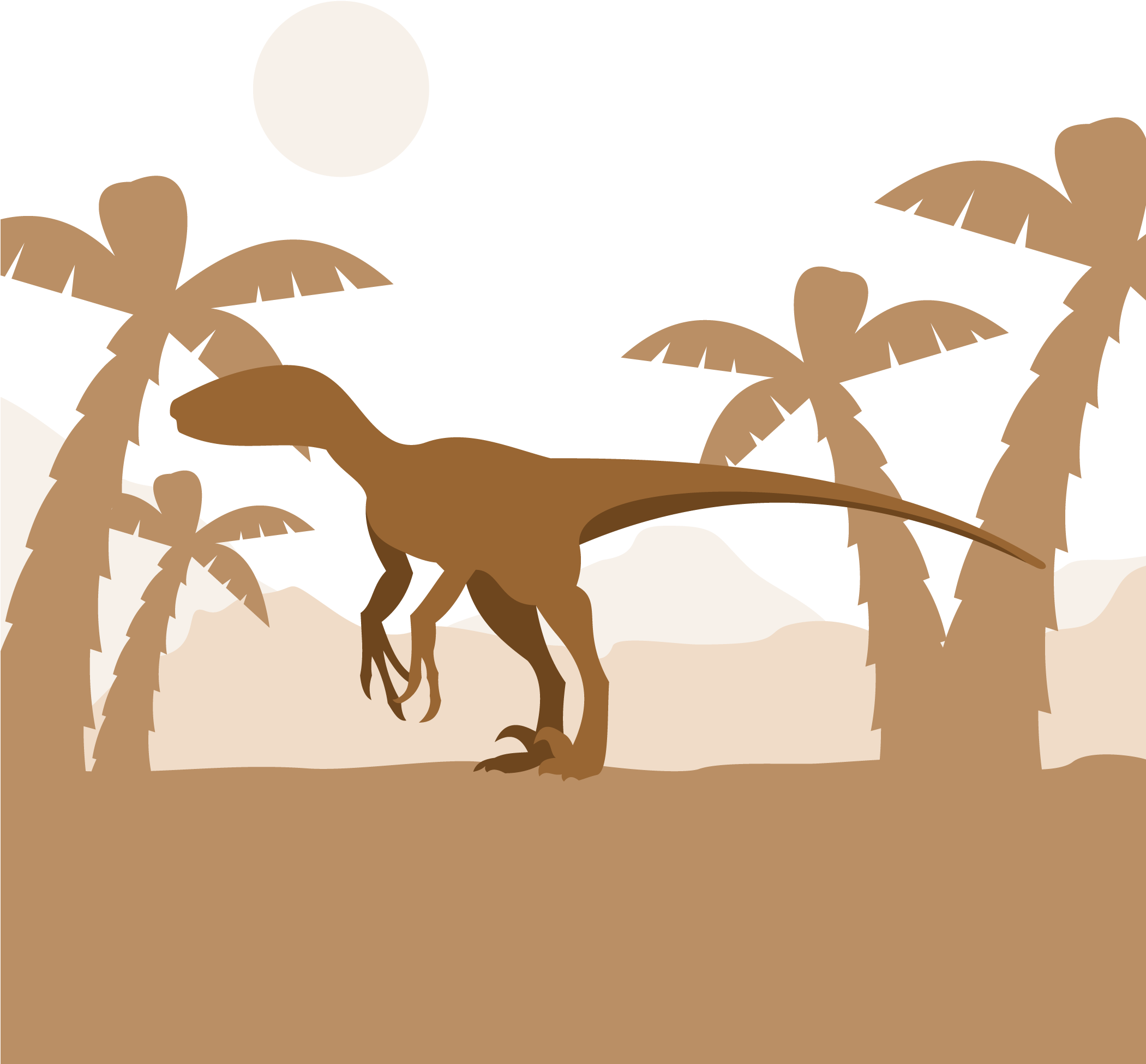 Dinosaur Cartoon Silhouette Illustration Material Transprent - Dinosaur (2100x2100), Png Download