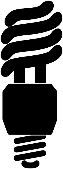 Cfl Bulb Clip Art (222x592), Png Download