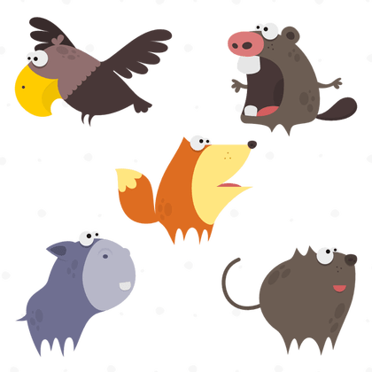 Zoom - Animal Vector Png Free (420x420), Png Download