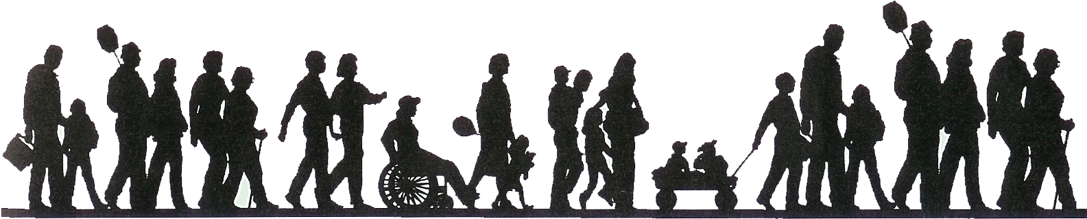 2 Walk With Dr - Family Walking Silhouette Png (1584x326), Png Download