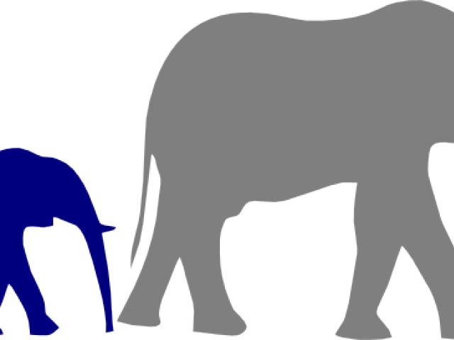 Elephant Silhouette (640x480), Png Download