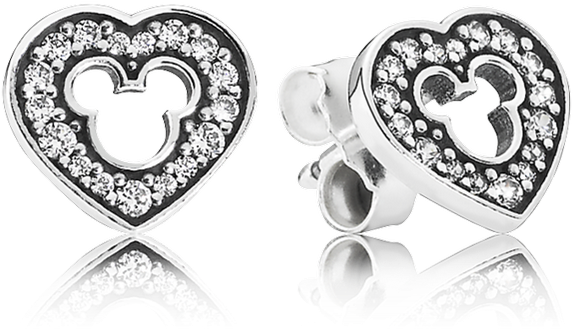 Download Disney Mickey Silhouette Stud Earrings Clear Cz Pandora Disney Mickey Silhouette Earrings PNG Image with No Background PNGkey