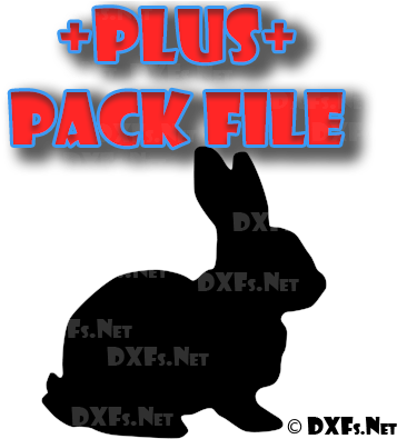 Dxf258-p Bunny Rabbit Silhouette Design For Cnc Cutting - Rabbit Silhouette Png (400x400), Png Download