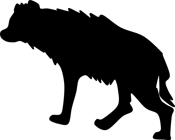 Rat Clipart Silhouette - Hyena Silhouette Png (723x577), Png Download
