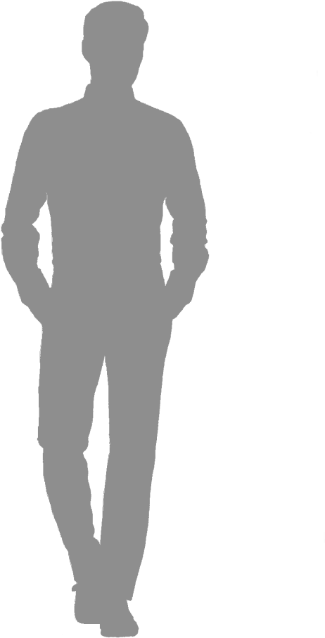 Him - Transparent Silhouette Of Man (1024x1024), Png Download