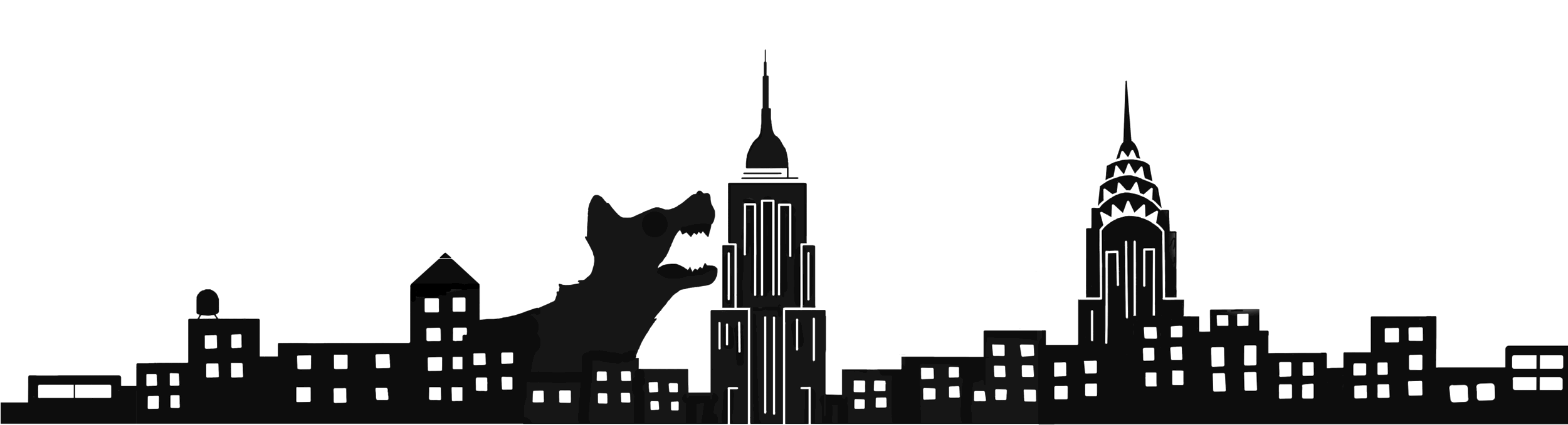 City Clipart Evening - Silhouette (2500x1191), Png Download