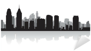 Philadelphia City Skyline Silhouette Sticker • Pixers® - Pennsylvania Philadelphia Skyline Pennsylvania Philadelphia (400x400), Png Download
