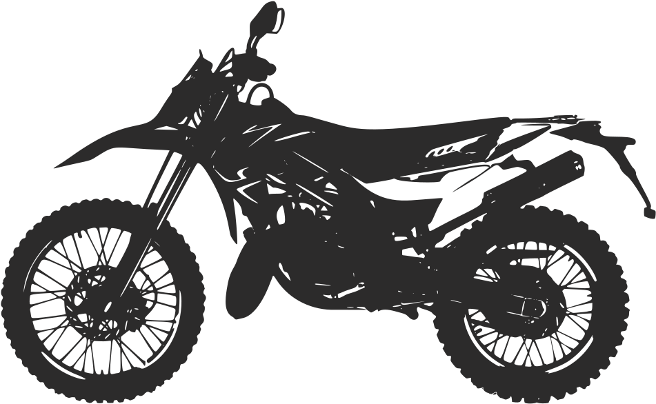 Motorbike Enduro Silhouette - Aprilia Rx 125 2009 (1000x615), Png Download