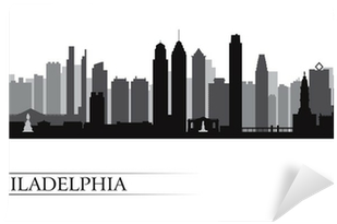 Philadelphia City Skyline Detailed Silhouette Wall - Philadelphia Skyline Silhouette Vector (400x400), Png Download
