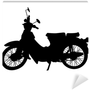 Vintage Motorcycle Silhouette Vector Wall Mural • Pixers® - Illustration (400x400), Png Download