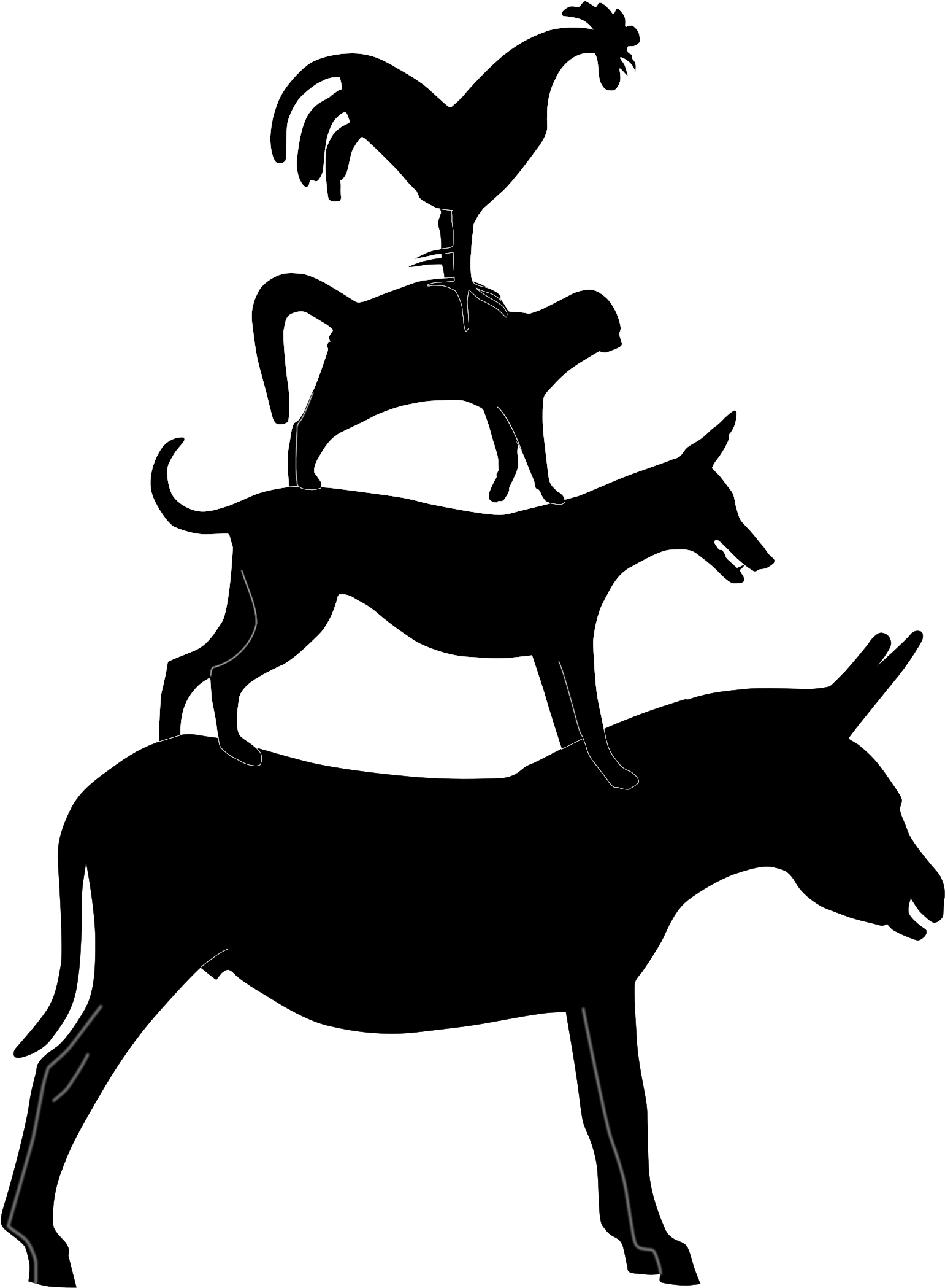 Big Image - Bremen Town Band (1697x2400), Png Download