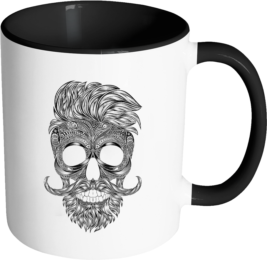Silhouette Skull Accent Mug - Like My Men Like I Like My (1024x1024), Png Download