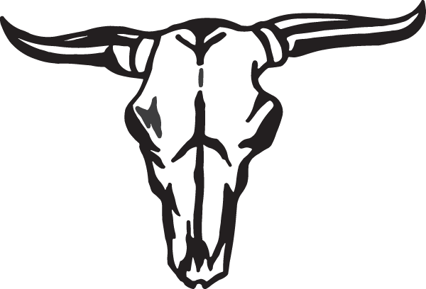 Banner Stock Bull Decal - Steer Skull Clip Art (600x408), Png Download