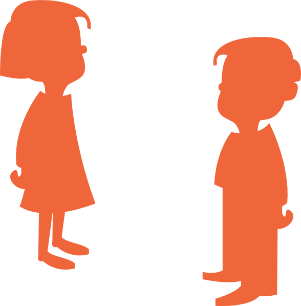 Cartoon Girl And Boy (588x597), Png Download