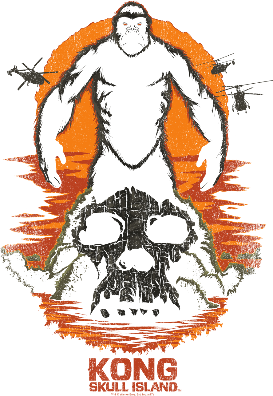 King Kong Kong Silhouette Men's Heather T-shirt - Poster (936x1368), Png Download