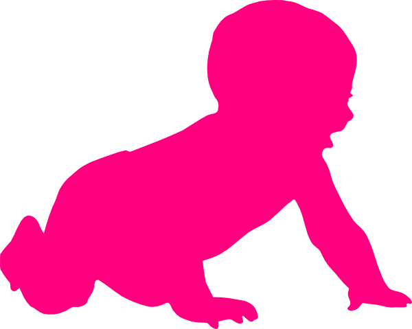 Baby Silhouette Clip Art At Clker Com Vector Clip Art - Baby Silhouette Clip Art (600x479), Png Download