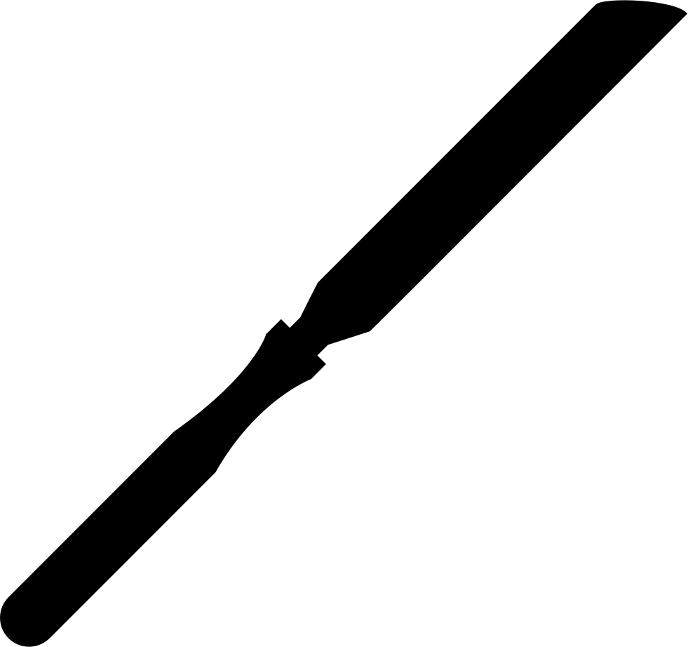 Knife Long Thin Cutting Tool Silhouette Comments - Spen Note 8 (981x922), Png Download