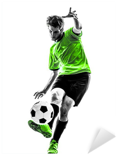 Soccer Football Player Young Man Kicking Silhouette - Football Status (400x400), Png Download