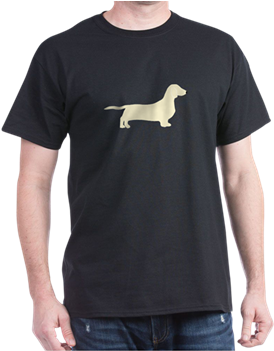 Dachshund Silhouette Cream T-shirt - Percussion Shirt (350x350), Png Download