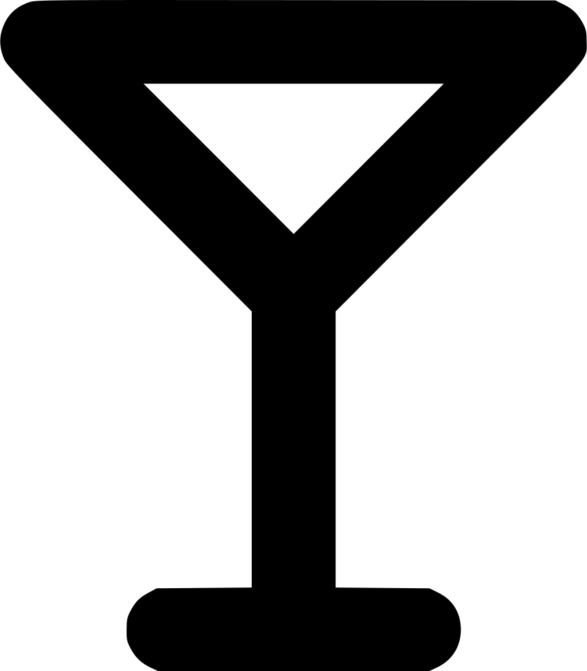 Martini Glass Comments - Simbolo De Una Copa (858x980), Png Download