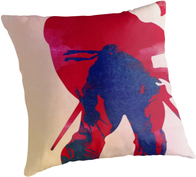 Ninja Turtle Silhouette Cameo - Cushion (875x875), Png Download