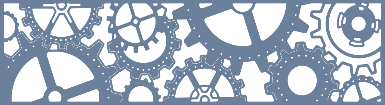 Cheery Lynn Designs - Cheery Lynn Designs B361 Gear Mesh Border Cutting Die (1280x350), Png Download