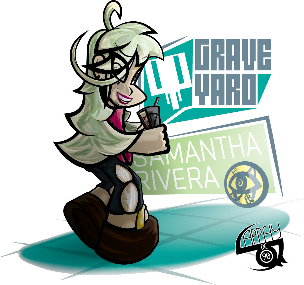 Graveyard Project Sapphyde90 - Cartoon (967x908), Png Download