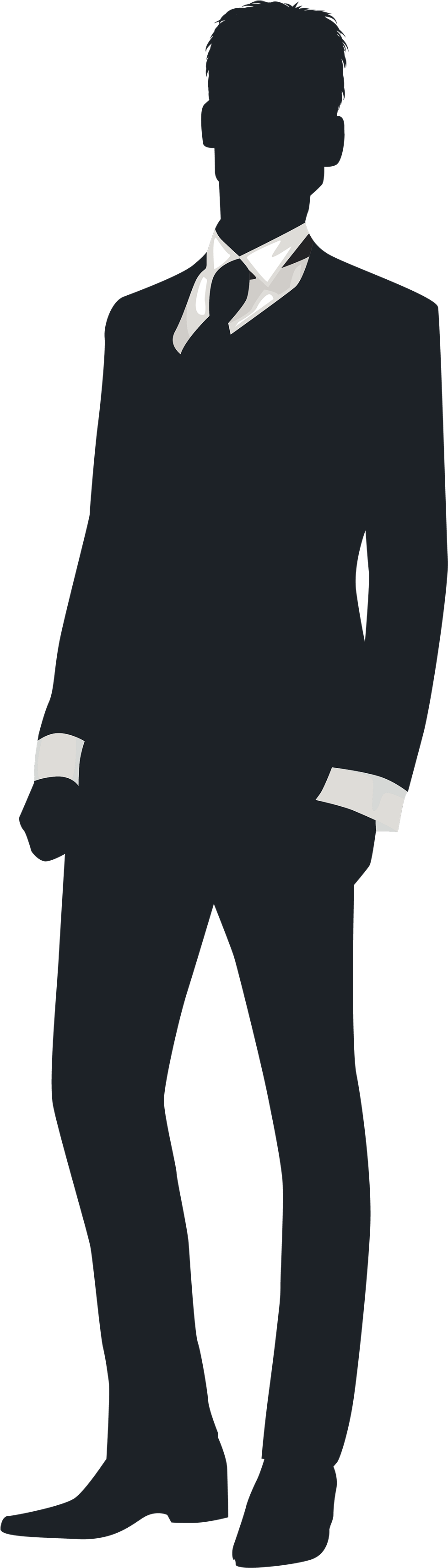 Groom Silhouette Clip Art (1050x3500), Png Download