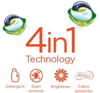 *based On Stain Removal Performance Of 1 Pac Of Tide - 64 Doses Ariel Febreze 3 En 1 (424x396), Png Download