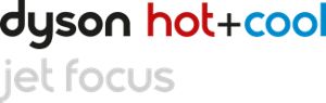 Dyson Hot Cool Heater Fan With Jet Focus Control Logo - Dyson Am08 Air Multiplier Floor Fan (300x95), Png Download