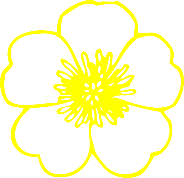 Buttercup Clipart Flower Symbol - Nwt- J. Crew- Size Medium- Beige/black Beaded Flower (600x582), Png Download