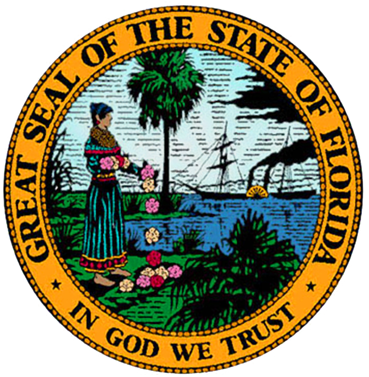 Public - Magnet - Fsu - Edu - /logos/ - State Of Florida Shield (1200x1203), Png Download
