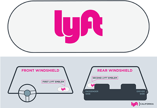 Lyft Requirement Rich The Driver - Lyft Lax Placard (572x420), Png Download