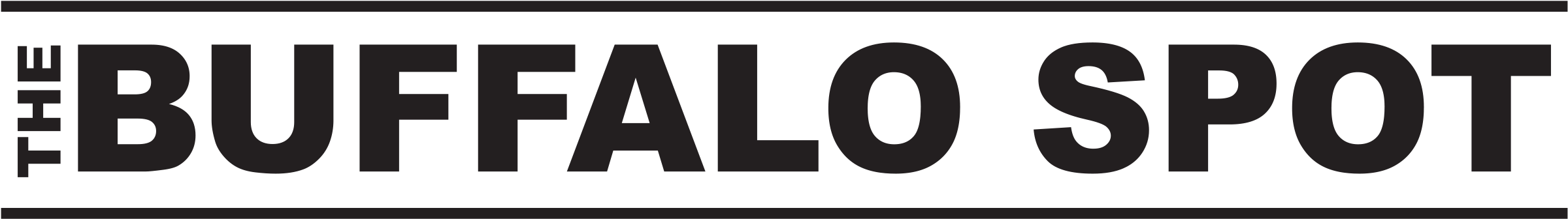 Logo Light Logo Dark - The Buffalo Spot (2431x675), Png Download