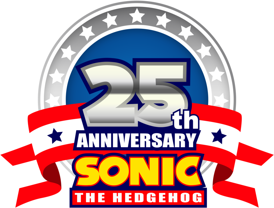 25th Anniversary Sonic The Hedgehog (1023x778), Png Download