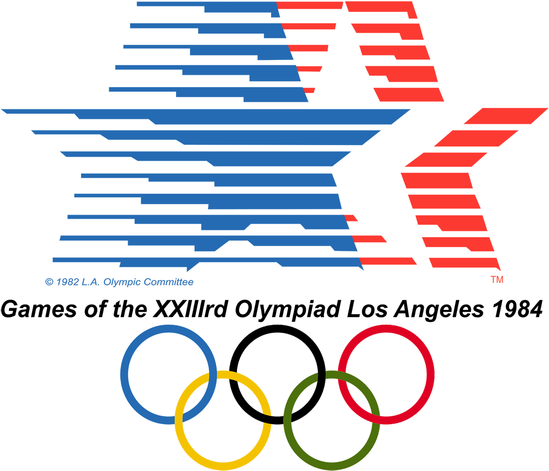 Montreal 1976 - Los Angeles 1984 Logo (1137x981), Png Download