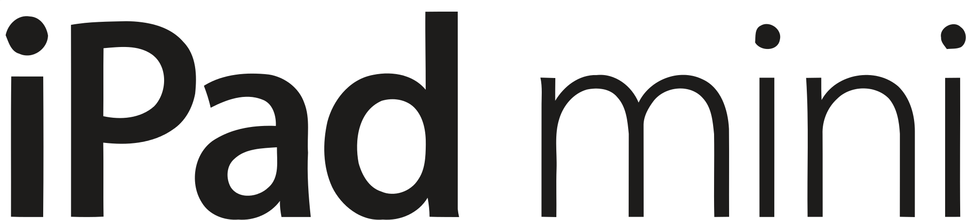 File Ipadminilogo Svg Wikimedia - Apple Ipad Mini Logo (2000x463), Png Download