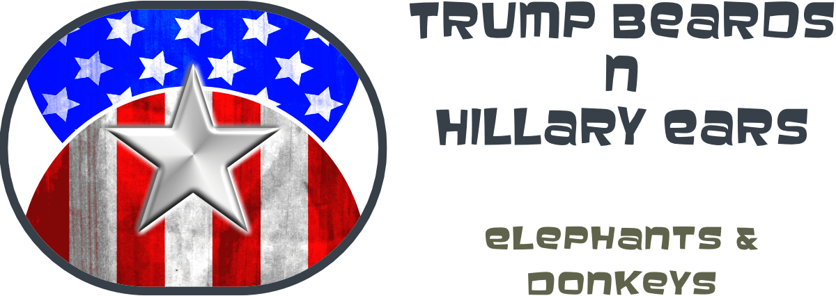 Trump Beards N Hillary Ears Imessage Digital Stickers - Imessage (1200x426), Png Download